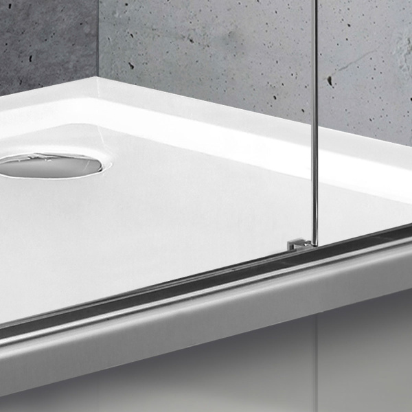 Душевой уголок Vincea  Slim VSR-2SL9012CLB-R (120х90)  матовый черный, стекло прозрачное, правый