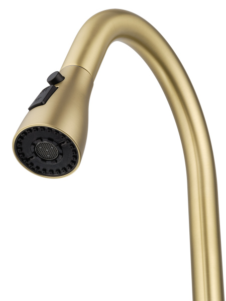 Смеситель для кухни с выдвижным изливом WONZON & WOGHAND, брашированное золото WW-AE54123-BG