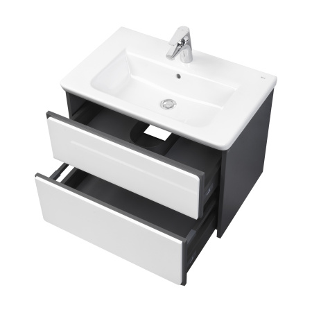 Тумба под раковину Roca Ronda 70 белый глянец/антрацит ZRU9302964