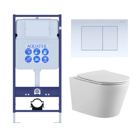 Комплект унитаза с инсталляцией Set AQUATEK ВЕГА-009 4в1