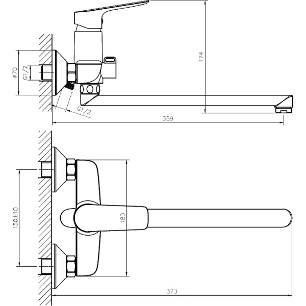 Смеситель для ванны ESKO DELHI DL 31