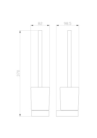 Туалетный ершик в комплекте WONZON & WOGHAND, хром WW-9529