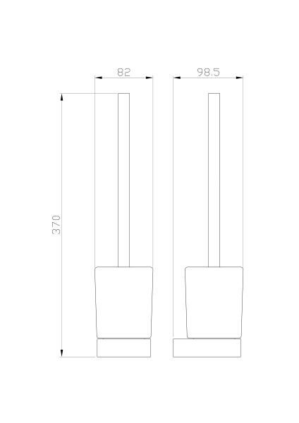Туалетный ершик в комплекте WONZON & WOGHAND, хром WW-9529