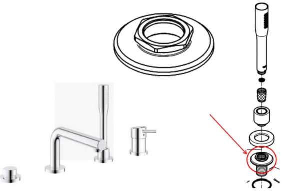 Гайка M28 GROHE 11876031