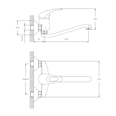Смеситель для кухни Haiba HB4603