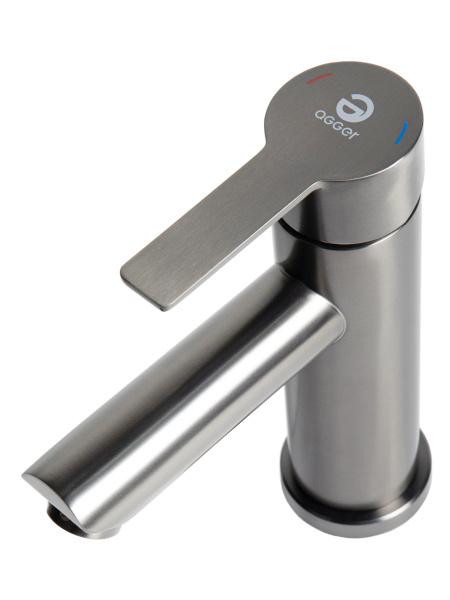 Смеситель для раковины однорычажный Agger Easy A3102155 оружейная сталь матовая