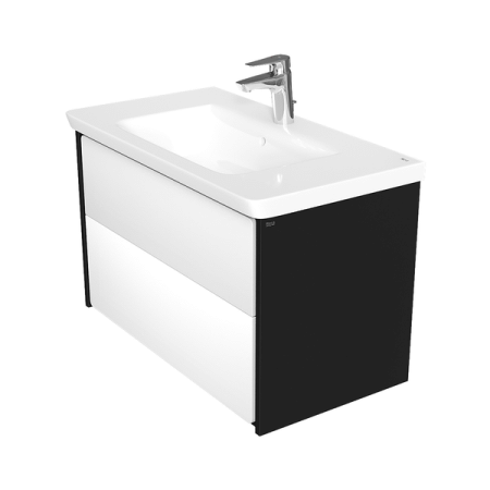 Тумба под раковину Roca Ronda 80 белый глянец/антрацит ZRU9302965