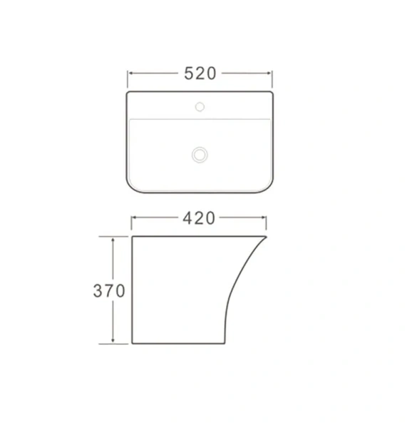 Раковина подвесная (52х42) SantiLine SL-4021