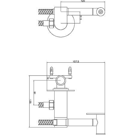 Смеситель с гигиеническим душем Esko SMH03