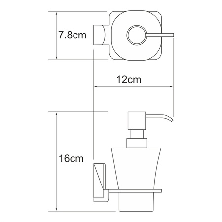 Дозатор для жидкого мыла  WasserKRAFT Leine K-5099WHITE