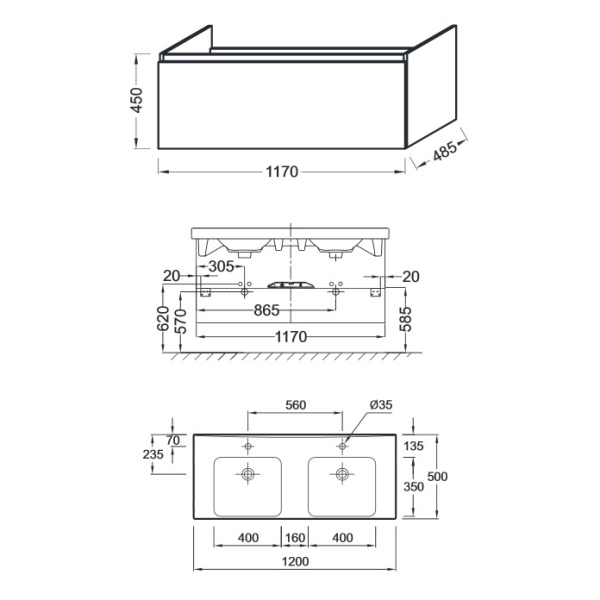 Тумба под раковину Jacob Delafon Odeon Up EB887-N18