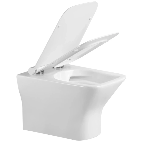 Унитаз подвесной безободковый Agger AT02100 сиденье с микролифтом