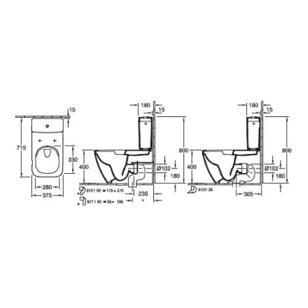 Унитаз напольный Villeroy&Boch Legato 5634R001