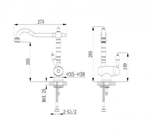 Смеситель для раковины Timo Morea 2406F anthracite