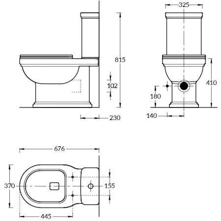 Чаша напольного унитаза Kerama Marazzi Pompei PO.wc.01