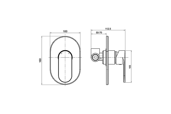 Смеситель для душа Koller Pool Round RA10450