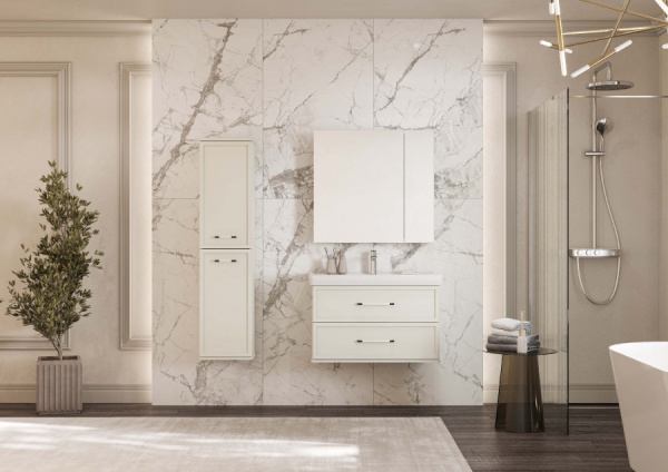 Пенал подвесной Aquaton Нео-Классика 1A284603NCTG0 белый камень