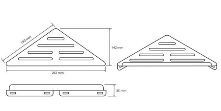 Полка угловая Bemeta White 102308264