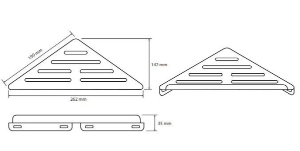 Полка угловая Bemeta White 102308264