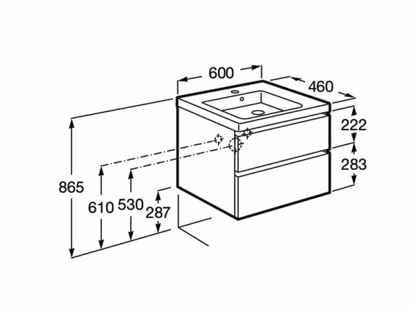 Тумба под раковину Roca Domi 60 857458806