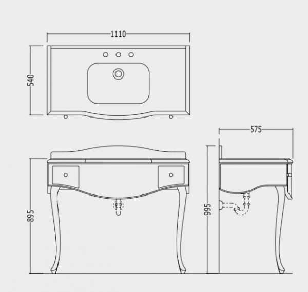 Встраиваемая раковина Devon&devon Swindon ACSWINDONBLDS nero