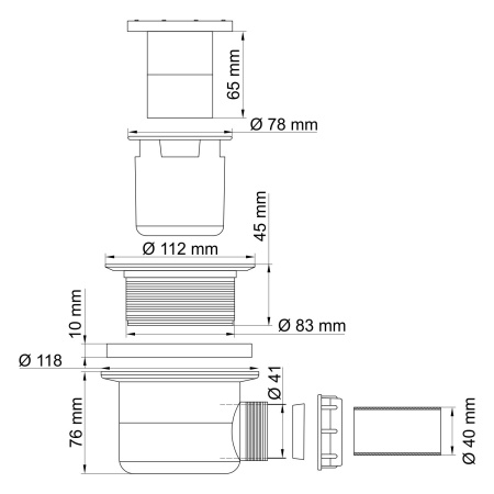 Сифон для поддонов WasserKRAFT D454