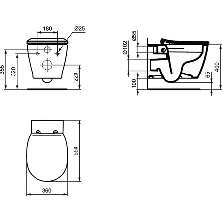 Унитаз подвесной Ideal Standard Connect E822301