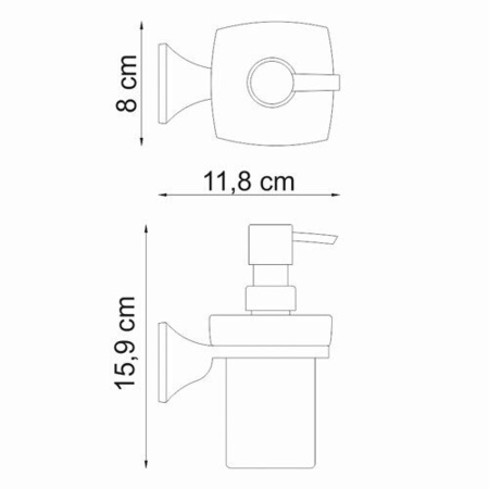 Дозатор для жидкого мыла  WasserKRAFT Wern K-2599