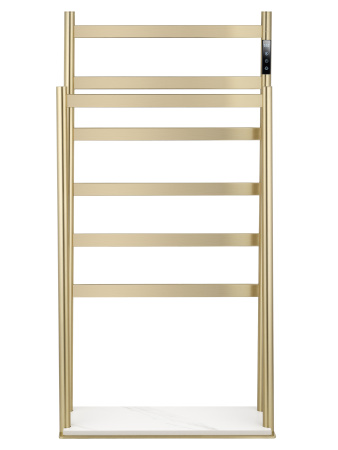 Полотенцесушитель электрический напольный WONZON & WOGHAND ESSEN, брашированное золото WW-A407-BG