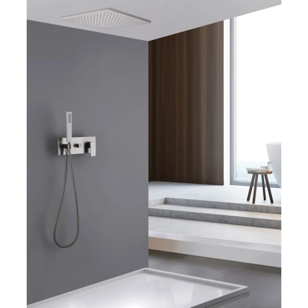 Душевой комплект ABBER Daheim AF8221SP скрытого монтажа без излива, сатин