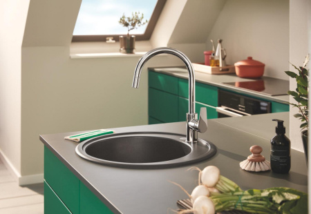 Смеситель для кухни с выдвижным изливом Grohe BauEdge New 30536 000 (30536000)