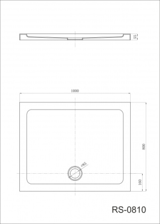 Душевой поддон Black&White Stellar Wind RS-0810