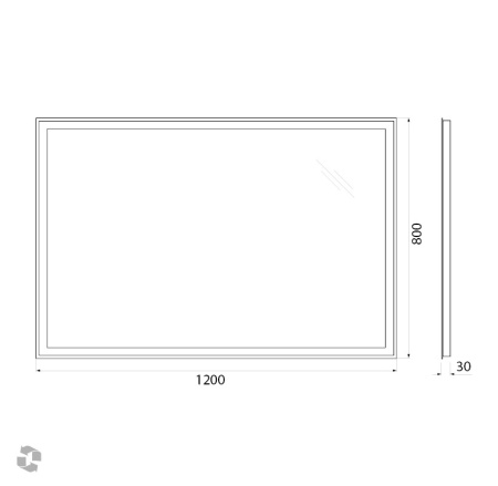 Зеркало BelBagno SPC-GRT-1200-800-LED-BTN