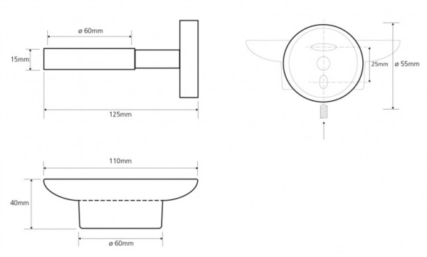 Мыльница стеклянная  Bemeta NEO 104108045