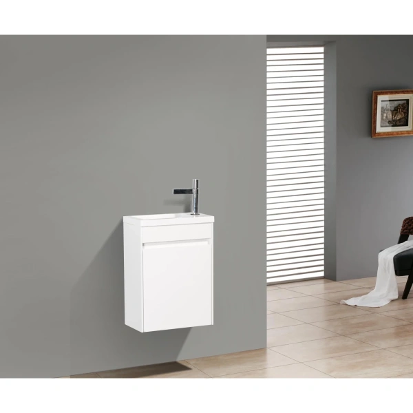 База под раковину подвесная BelBagno PIETRA MINI-460-1A-SO-BL-R Bianco Lucido