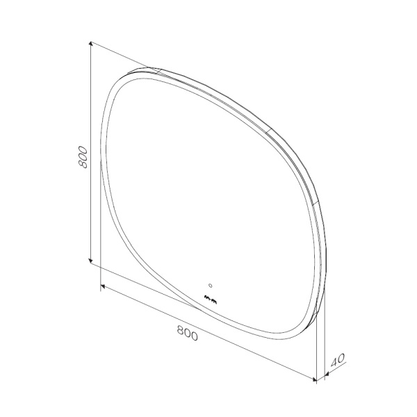 Зеркало (80х80) Am.Pm Func M8FMOX0801WGS