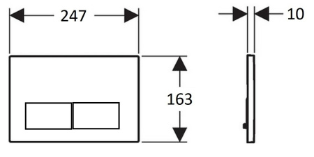 Клавиша смыва Creavit GP4004.00 металл нержавейка