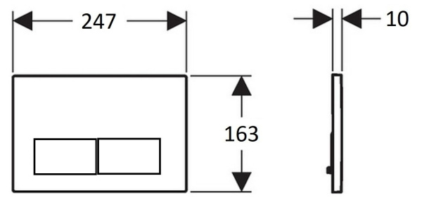 Клавиша смыва Creavit GP4004.00 металл нержавейка
