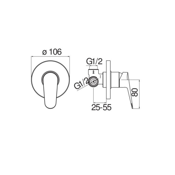 Смеситель для душа NOBILI Blues BS101108CR