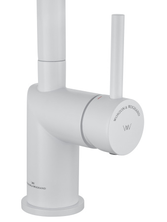 Смеситель для кухни с выдвижным изливом WONZON & WOGHAND, белый матовый WW-6018-MW
