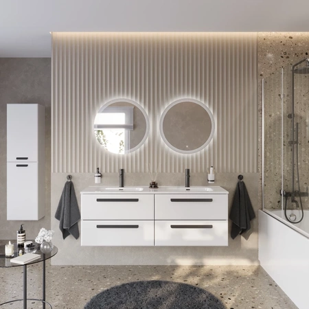 Тумба под раковину Cezares ECO-CER-N-1400-4C-SO-2-BL Bianco Lucido без ручек