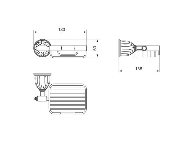 Мыльница решетка RUSH Socotra ST12410