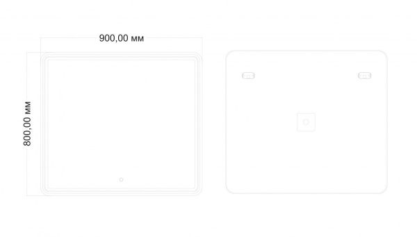 Зеркало с подсветкой Art&Max TITO AM-Tit-900-800-DS-F