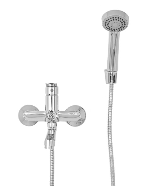 Смеситель для ванны однорычажный универсальный с душевым набором Agger Clean A2421100 хром