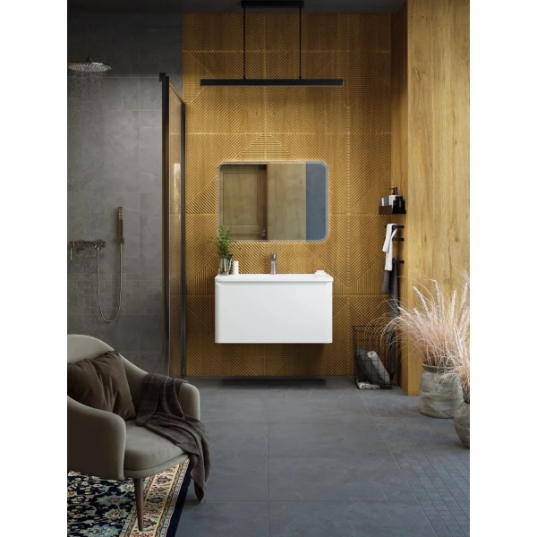 Тумба без раковины Art&Max Sanremo AM-Sanremo-800-1C-SO-BL белый глянец