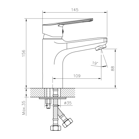 Смеситель для раковины DECOROOM DR22 DR22011