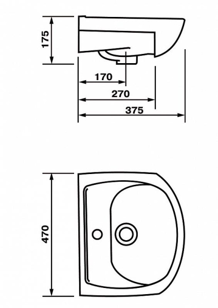 Раковина встраиваемая Onika Дора 47 604701
