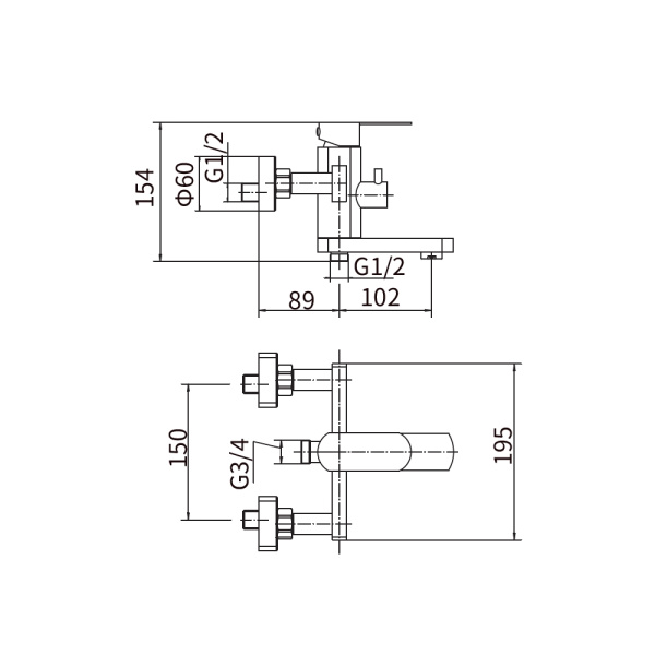 Смеситель для ванны FASHUN A53020 Смеситель для ванны FASHUN A53020