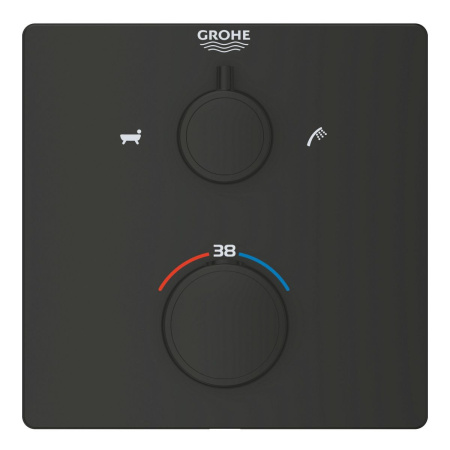 Термостат для ванны GROHE Grohtherm 1022112430 (черный матовый)