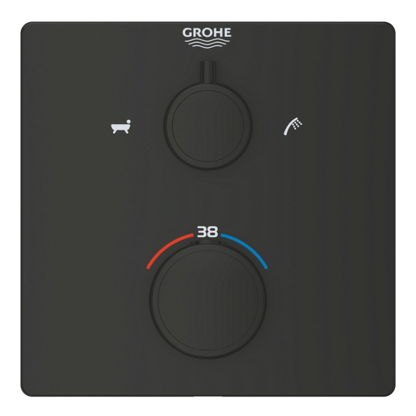 Термостат для ванны GROHE Grohtherm 1022112430 (черный матовый)